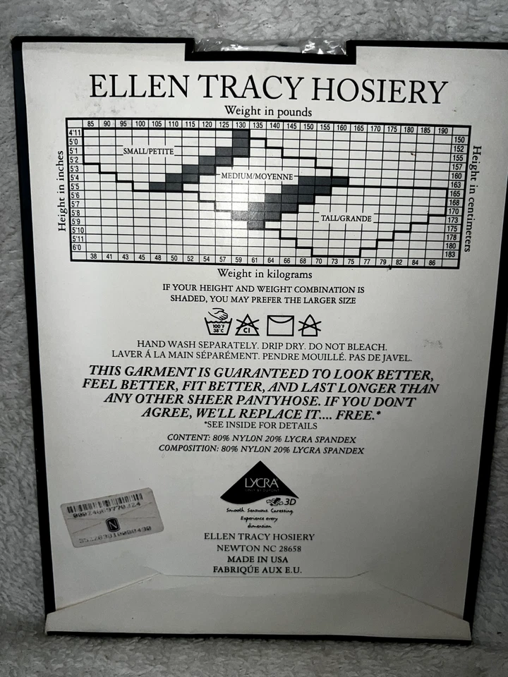 Medias Linda Allard Ellen Tracy Top de encaje transparente hasta el muslo sombra puntera blancas medianas Foto 3 de 3