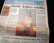 SALLY RIDE Space Shuttle Challenger 1ST U.S. WOMAN in Space 1983 Newspaper 