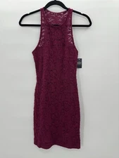 Hollister Lace Mini Sleeveless Dress Burgundy Women’s Size XS NEW