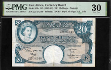 East Africa 20/-Shillings - Nairobi 1962-63 PMG 30 P#43b Currency Board Series J