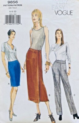 90s VOGUE 9856 SKIRT PANTS UC/FF