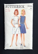 Butterick 4403  Misses Dresses Vintage 1960's Pattern (old) size 12 Bust 32" Cut