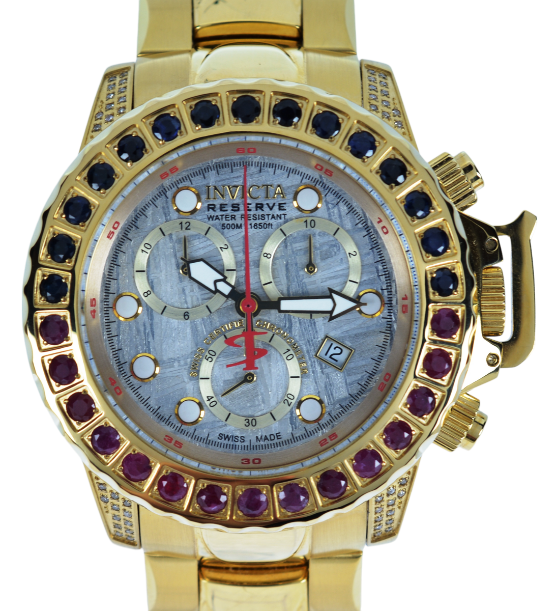 Men's 47mm Invicta Subaqua LE Diamond Sapphire Ruby Meteorite