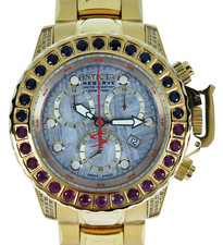 Men's 47mm Invicta Subaqua LE Diamond Sapphire Ruby Meteorite Watch! Ref: 16744!