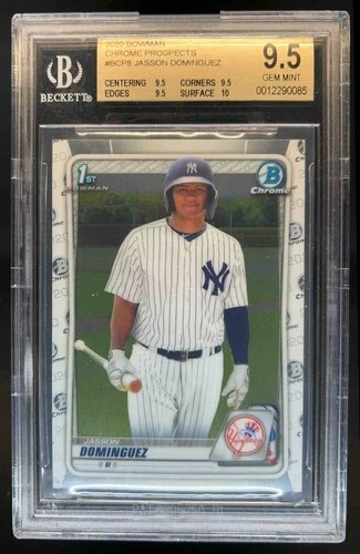 Jasson Dominguez RC  . 2020 1st Bowman Chrome RC BGS 9.5 GEM MINT YANKEES  STAR 