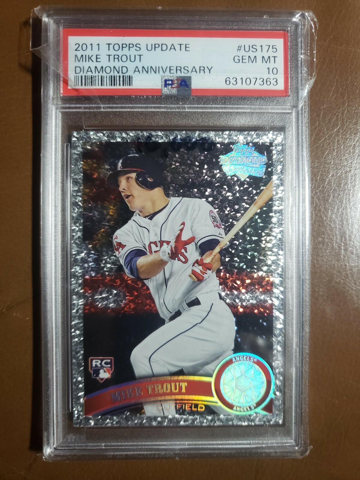 2011 Topps Update Mike Trout Diamond Anniversary US175 RC Rookie PSA 10 GEM MINT