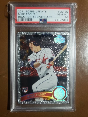 2011 Topps Update Mike Trout Diamond Anniversary US175 RC Rookie PSA 10 GEM MINT