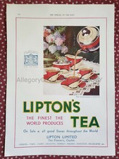 1935 LIPTON TEA Ceylon Ad Advertising 10in x 13in
