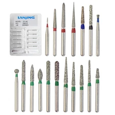 Dental Diamond Burs FG High Speed Bur Football Cylinder Coarse Round End Taper