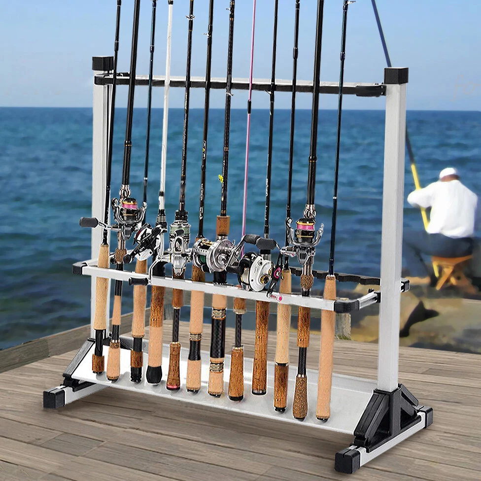 Adjustable Fishing Rod Pole Stand Storage Rack Insert Ground