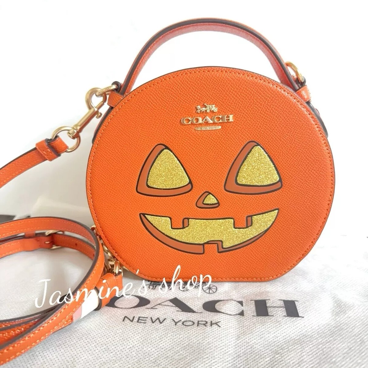 NWT Coach Canteen Crossbody Bag With Halloween Pumpkin/ghost