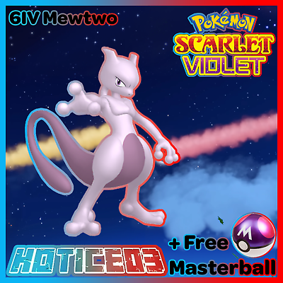 Pokemon Scarlet and Violet Shiny Mewtwo 6IV-EV Trained – Pokemon4Ever