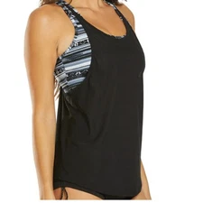 TYR Maximum Support Innoko Madison 2n1 Tankini Swim Top Black - Small 4/6 - $60