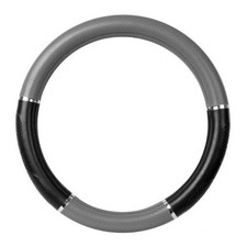 Grand General 54019 Black/Gray 18" Deluxe Steering Wheel Cover
