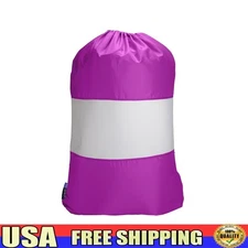 Sanitized Laundry Bag W/ Mesh Window Drawstring Travel Dorm Room Odor Control US