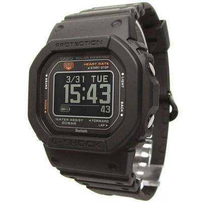 Casio G-Shock DW-H5600-1JR Sports Watch Heart Rate Monitor Bluetooth Used
