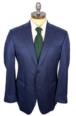 SAMUELSOHN Sport Coat 40R Loro Piana Cashmere Cloud Silk Linen Dual Vent Blue