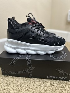 Versace Chain Reaction Sneakers Triple Black EU 45 US 12 Chunky Designer Sneaker Versace Chain Reaction | eBay main image 4
