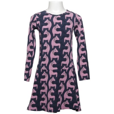 Me&i, Kleid, Größe: 122/128, Blau/Pink, Elasthan/Bio-Baumwolle, Sonstiges #wk0