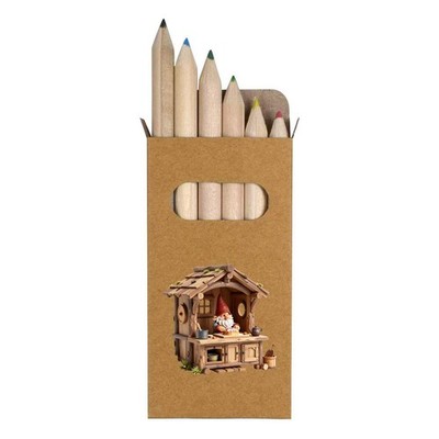 6 kurze Farbstifte ''Wichtel Brot backen in der Küche'' (PE00090078)