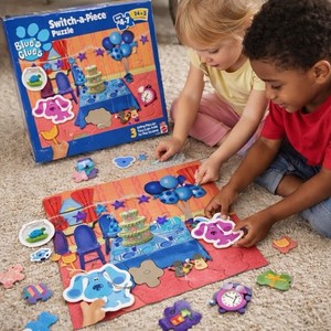 1998 VTG Retro Mattel Viacom Blue's Clues Switch a piece Puzzle 27 pc Kids Toy