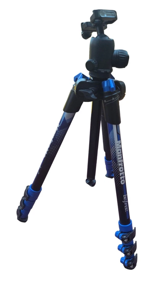 Mangrotto MKBFRA4G-BH Befree Aluminum Tripod Blue XC-M H30 Head Unit Italy - Image 4 of 4