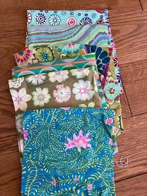 6 Fat Quarters - Green Kaffe Fassett FQ Cotton Quilting