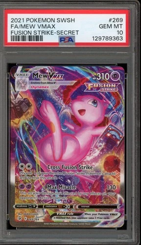 Pokemon Mew VMAX Fusion Strike Full Alt Art #269 PSA 10 Gem Mint