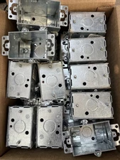 Steel City 1-Gang 2-1/2 in. D Old Work Metal Electrical Box with NM Clam (44PK)