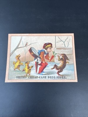 Smith s Cheap Cash Drug Store Trade Card.  S539
