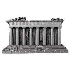 2025 Cameroon Monuments of Civilization The Parthenon 2 oz Silver Antiqued Coin