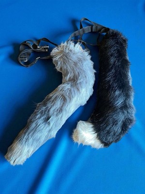 Furry Tails Belts Lot Of 2 Cosplay Halloween Fursuit Roleplay Tail Costume