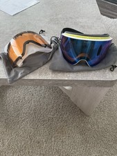 Dragon LUMALENS Ski Goggles White Frame Interchangeable Mirrored Orange Lens