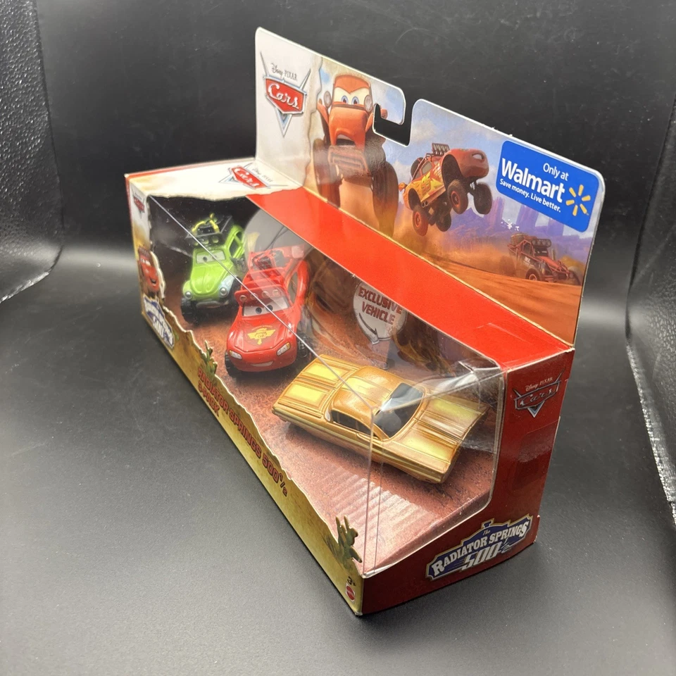 Disney Pixar Cars resortes de radiador 500 1/2 paquete de 3 Shifty, Ramone, McQueen Mattel Foto 3 de 4