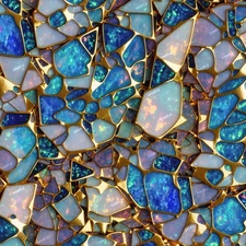 Gold Leaded Opals - 18"x46" Hydrographic Film Hydro Dipping