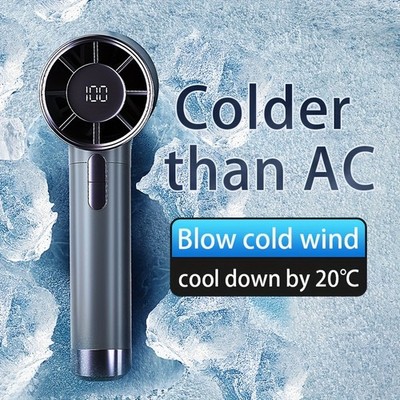 Portable Mini Handheld Fan 3000mAh Rechargeable Battery, With 100 Speeds Display