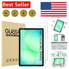 2-Pack High Clarity Tempered Glass Screen Protector for Galaxy Tab A11/A9 Plus