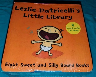 LESLIE PATRICELLI'S LITTLE LIBRARY - 8 Board Books For Baby - NEW