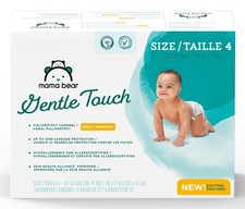 Mama Bear Gentle Touch Diapers Size 4, 148 Count (4x37) - Soft, Leak Protect 0.33 per diaper
