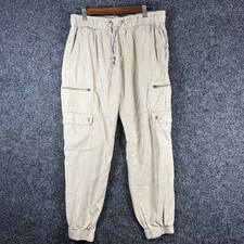 Banana Republic Womens Tan Khaki Lyocell Cargo Jogger Pants Size M Utility 1166