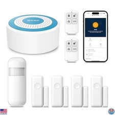 Home Alarm System,Smart Home Security System with Instant Tuya App Alerts,8