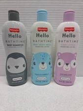 Fisher-Price Hello Bathtime Set Wash Shampoo Lotion 10 Oz Each Lot Of 3
