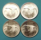 one 1967 Canada Silver Dollar - each one has 60% of a pure oz of silver