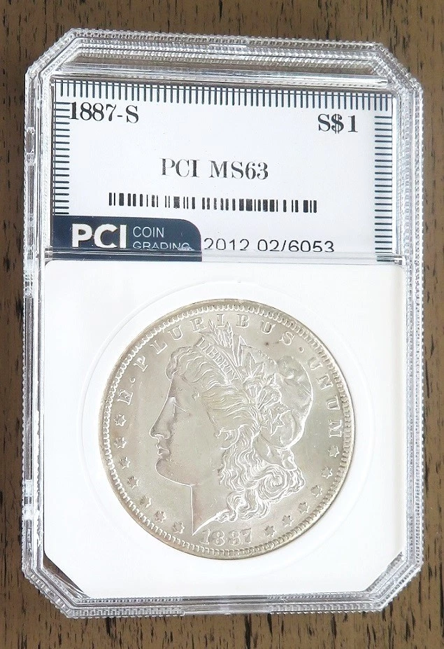 Bu / Unc 1887 モルガン銀貨 90% 銀 - 100% 本物 U.S. Mint Silver