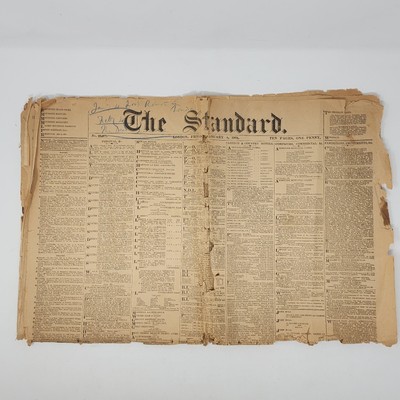 January 4, 1901 The Standard Antique Newspaper Page London Tattered Distressed