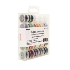 Allary 4840 All Purpose Thread 25 Bobbins and Permanent Storage Case