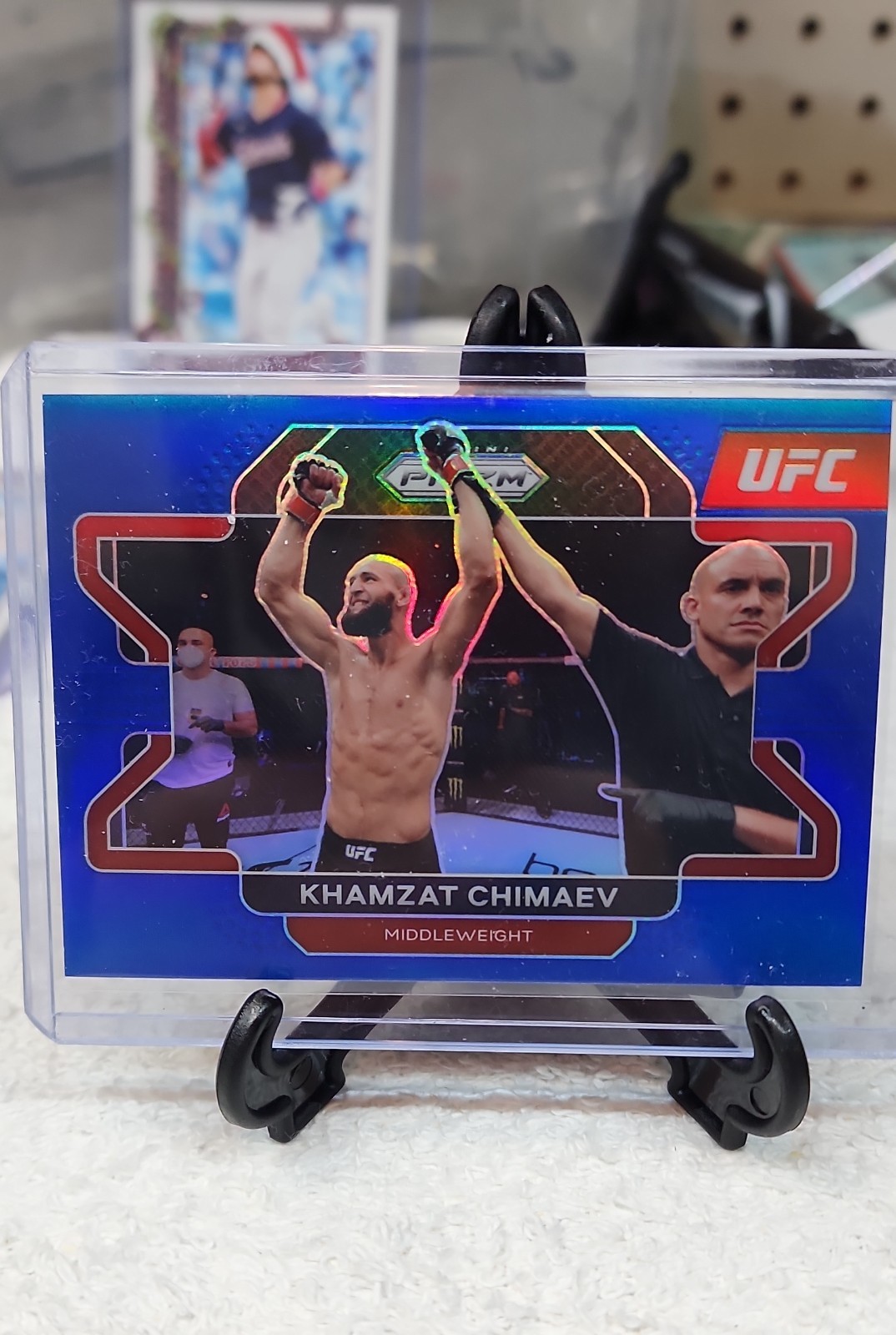 2022 Panini Prizm UFC - Khamzat Chimaev #94 Blue Prizm /199
