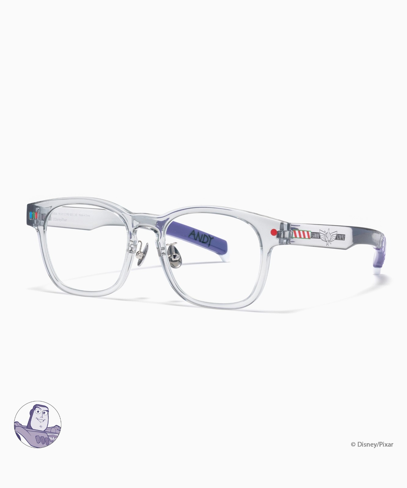 Disney Pixar Toy Story Buzz Lightyear Eyeglass Glasses Frame Clear Gray JINS FS