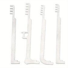 4PCS Comb Lock Picks Metal Teeth Tools Portable Stainless Steel Pick Combs