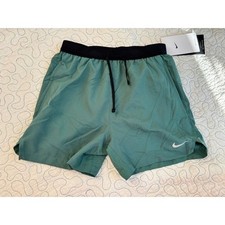Nike Dri-FIT Kids Running Shorts Green Standard Fit Size Small